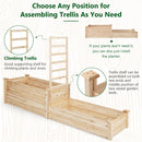 Raised Garden Bed with Trellis-Natural
