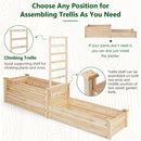 Raised Garden Bed with Trellis-Natural by LJGDeals
