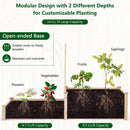 Raised Garden Bed with Trellis-Natural by LJGDeals
