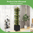 Raised Garden Bed with Obelisk Trellis and 3 Heights & Detachable PE-Coated Metal Tubes-Black by LJGDeals