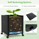 Raised Garden Bed with Obelisk Trellis and 3 Heights & Detachable PE-Coated Metal Tubes-Black by LJGDeals