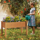 Raised Garden Bed with Legs and Drainage Holes for Backyard-Brown by LJGDeals