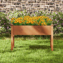 Raised Garden Bed with Legs and Drainage Holes for Backyard-Brown by LJGDeals