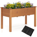 Raised Garden Bed with Legs and Drainage Holes for Backyard-Brown by LJGDeals
