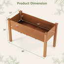 Raised Garden Bed with Legs and Drainage Holes for Backyard-Brown by LJGDeals