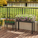 Raised Garden Bed Elevated Metal Planter Box with Legs Drainage Holes