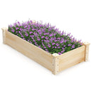 Raised Garden Bed Fir Wood Wooden Square Wood Planter Box for Garden by LJGDeals