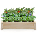 Raised Garden Bed Fir Wood Wooden Square Wood Planter Box for Garden by LJGDeals