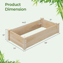 Raised Garden Bed Fir Wood Wooden Square Wood Planter Box for Garden by LJGDeals