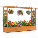 Raised Garden Bed Planter Box with Lattice Trellis Drainage Holes by LJGDeals