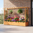 Raised Garden Bed Planter Box with Lattice Trellis Drainage Holes by LJGDeals
