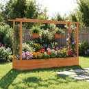 Raised Garden Bed Planter Box with Lattice Trellis Drainage Holes by LJGDeals