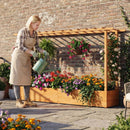 Raised Garden Bed Planter Box with Lattice Trellis Drainage Holes by LJGDeals
