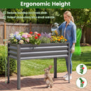 Raised Garden Bed Set of 2 Electro-Coating Metal Large Elevated Planter Box by DirectDeals