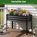 Raised Garden Bed Set of 2 Electro-Coating Metal Large Elevated Planter Box by LJGDeals