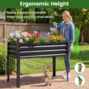 Raised Garden Bed Set of 2 Electro-Coating Metal Large Elevated Planter Box by DirectDeals