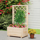 Raised Garden Bed Wooden Elevated Planter Box with Lattice Trellis-S by LJGDeals