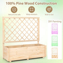 Raised Garden Bed Wooden Elevated Planter Box with Lattice Trellis-L by LJGDeals