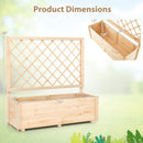 Raised Garden Bed Wooden Elevated Planter Box with Lattice Trellis-L by DirectDeals