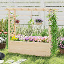 Raised Garden Bed Wooden Elevated Planter Box with Hanging Roof-L by LJGDeals