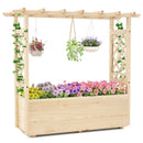 Raised Garden Bed Wooden Elevated Planter Box with Hanging Roof-L by LJGDeals