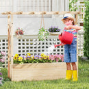 Raised Garden Bed Wooden Elevated Planter Box with Hanging Roof-L by LJGDeals