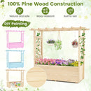 Raised Garden Bed Wooden Elevated Planter Box with Hanging Roof-L by LJGDeals