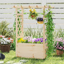 Raised Garden Bed Wooden Elevated Planter Box with Hanging Roof-S by LJGDeals