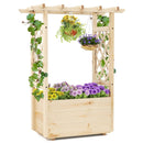Raised Garden Bed Wooden Elevated Planter Box with Hanging Roof-S by LJGDeals