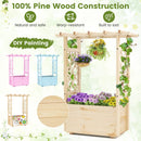 Raised Garden Bed Wooden Elevated Planter Box with Hanging Roof-S by LJGDeals