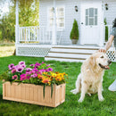 Folding Wooden Raised Garden Bed with Removable Bottom for Herbs Fruits Flowers by DirectDeals