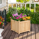 Folding Square Fir Wood Raised Garden Bed with Removable Bottom by LJGDeals