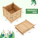 Folding Square Fir Wood Raised Garden Bed with Removable Bottom by LJGDeals