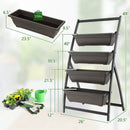 4-Tier Vertical Raised Garden Bed with 4 Containers and Drainage Holes by LJGDeals