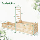 Raised Garden Bed with Trellis-Natural by LJGDeals