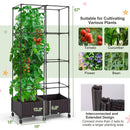 67 Inches Raised Garden Bed with Planter Box and Trellis by DirectDeals