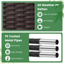 Raised Garden Bed with Lattice Trellis Drainage Self-Watering Elevated Vertical Planter Boxes-Black by LJGDeals