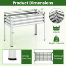 Raised Garden Bed with Legs Electro-Coating Metal Large Elevated Planter Box by DirectDeals