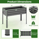 Raised Garden Bed with Legs Electro-Coating Metal Large Elevated Planter Box by DirectDeals