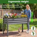 Raised Garden Bed with Legs Electro-Coating Metal Large Elevated Planter Box by LJGDeals