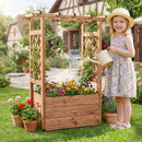 Raised Garden Bed with Lattice Trellises with Hanging Roof Set of 2 by LJGDeals