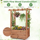 Raised Garden Bed with Lattice Trellises with Hanging Roof Set of 2 by DirectDeals