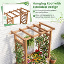 Raised Garden Bed with Lattice Trellises with Hanging Roof Set of 2 by LJGDeals