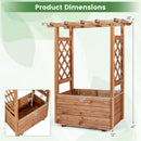 Raised Garden Bed with Lattice Trellises with Hanging Roof Set of 2 by LJGDeals