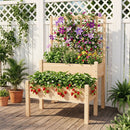 2-Tier Raised Garden Bed with Trellis for Climbing Plants by LJGDeals