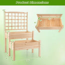 2-Tier Raised Garden Bed with Trellis for Climbing Plants by LJGDeals