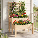 2-Tier Raised Garden Bed with Trellis for Climbing Plants by LJGDeals