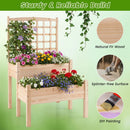 2-Tier Raised Garden Bed with Trellis for Climbing Plants by DirectDeals