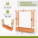 Raised Garden Bed with Arch Trellis and Hanging Roof-Orange by LJGDeals