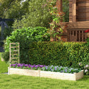 Raised Garden Bed with Planter Box and Trellis-Natural by LJGDeals